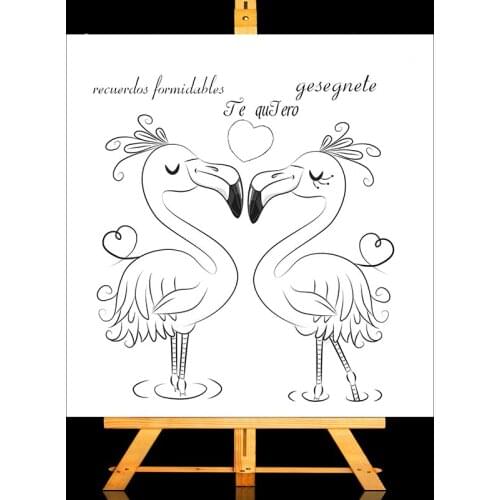 ZhuoAng Two Flamingos Clear Stamps/Card Making Holiday decorations For scrapbooking Transparent stamps