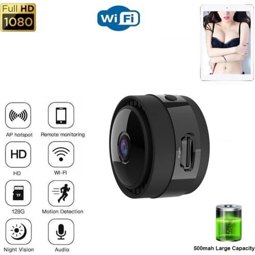 1080P HD Wireless Wifi Mini Camera Night Vision Surveillance Camera Remote Monitoring 500mah Outdoor Sport Portable Camcorder