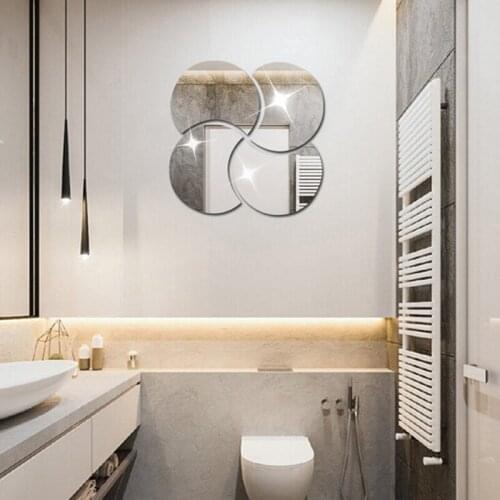 3D stickers home creative DIY mirror stickers Acrylic Mirror Wall Stickers Home decoration accessories Clover decorative mirror