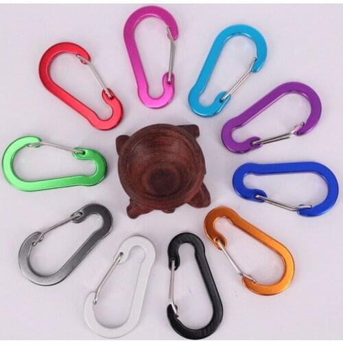 5pcs Aluminum Alloy Carabiner Key Chain Clip Outdoor Camping Keyring Snap Hook Water Bottle Clip Travel Climbing Kit