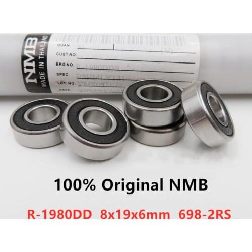 50pcs original NMB Minebea high speed bearing R-1980DD 8*19*6 mm 698-2RS ABEC-5 miniature motor bearings 698RS 8mmx19mmx6mm