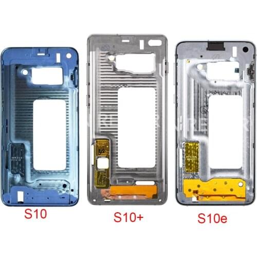 For Samsung Galaxy S10 S10 Plus S10e Middle frame bezel Front Frame Housing S10+ LCD Support Frame Chassis With Side Button