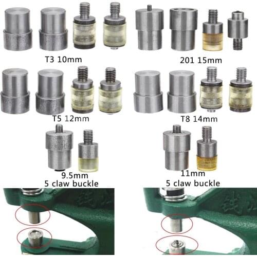 9.5-15mm Manual Claw snaps die Metal buckle installation Rivets Metal snaps Press machine moulds Dies installation tool