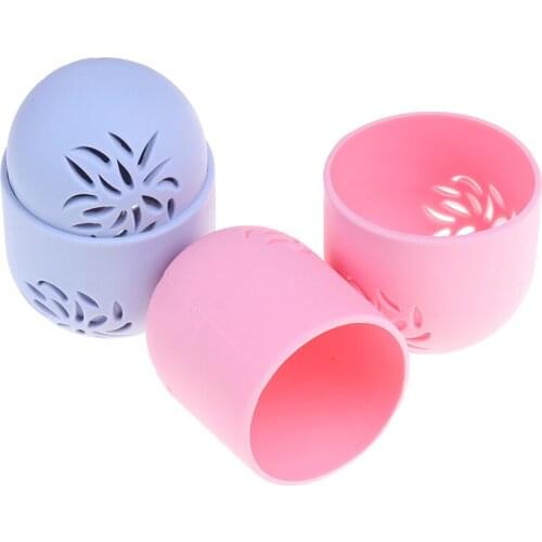 Makeup Accessories 1PC Makeup Sponge Holders Puff Storage Box Silicone Breathable Cosmetic Sponge Drying Case Puff Holder