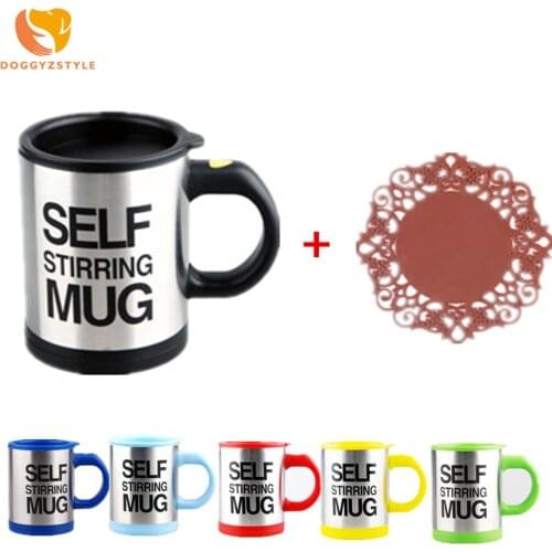400ML Stainless Steel Mix Cup Self Stirring Mug Automatic Electric Coffee Lazy Milk Mixing Mug Double Insulated Smart Cup