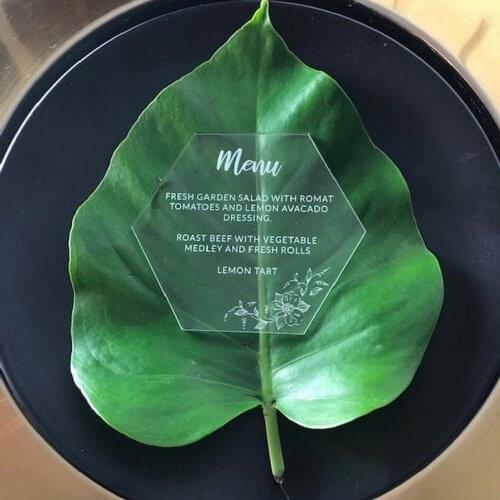 Wedding Menu White, Custom Acrylic Wedding Breakfast Menu,Wedding Table Menu, Engraved Menu, Personalised Wedding Menu