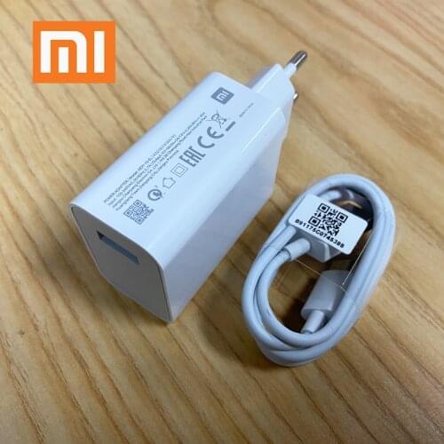 Xiaomi 27W mi Fast Charger EU QC 4.0 turbo adapter 100cm type c cable for mi 9 10 pro 9t CC9 F2 redmi note 7 8 pro K20 pro K40