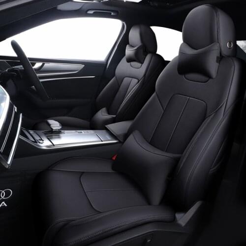 Black Leather car seat cover For audi a3 8p 8l sportback a4 b7 avant b5 b8 a6 c7 a5 sportback a6 c5 100 c4 q5 q7 accessories
