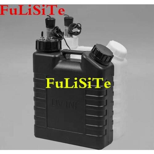 UV digital printer parts 5L UV sub ink tank inks bottle bulk inks system with stirring motor sensor and two ink outlet connector