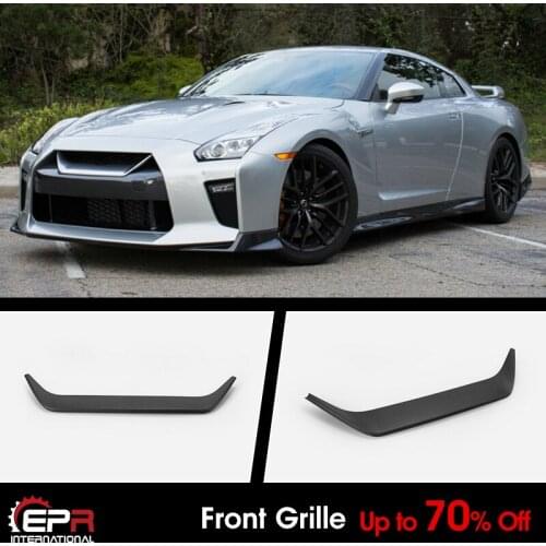For 2017-2019 Nissan R35 GTR MY17 OEM Matte Dry Carbon Front Grille Cover Bumper Grill Exterior Body kits