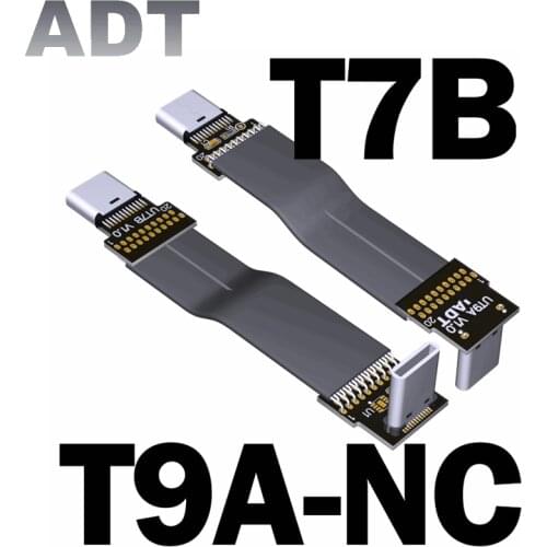 3A USB Type C Double 90 Degree USB C Cable Ribbon Flat Angled Up Down Gooseneck Type USBC Type-C Fast Charging Data Cable