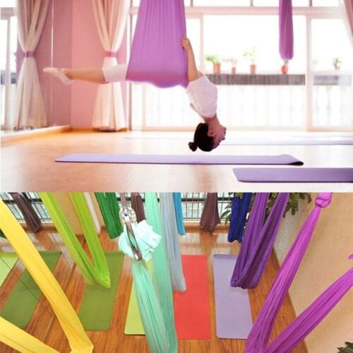 PRIOR FITNESS 7 meters Yoga Hammock set Anti gravity inversion Aerial yoga Equipment swing