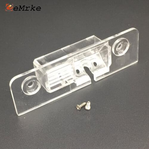 EEMRKE Car Rearview Camera Bracket License Plate Lights Housing Mount for Skoda Octavia II Combi Scout Roomster 5J