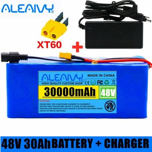 48v 30Ah Lithium Battery 30000mAh 1000w Li-Ion Battery Pack for 54.6v E-bike Electric Bicycle Scooter with BMS +Charger