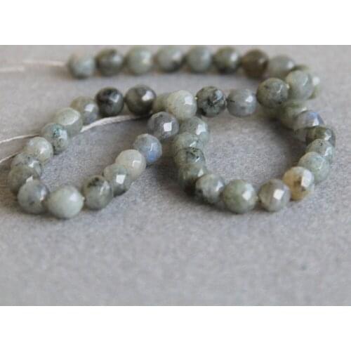 Min Order1) 8mm DIY Faceted India Onyx Beads Flash Light Black Reflective Round Beads Natural Stone Women Jewelry Making Design