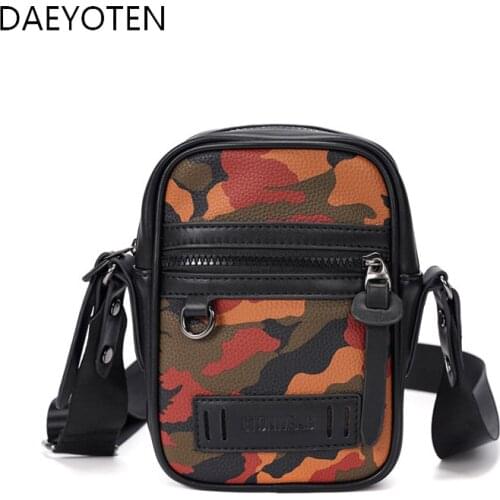 DAEYOTEN Fashion Men Shoulder Bag Camouflage Small Bag Strap for Crossbody Convenient Travel Phone Bags Sac A Main ZM0868
