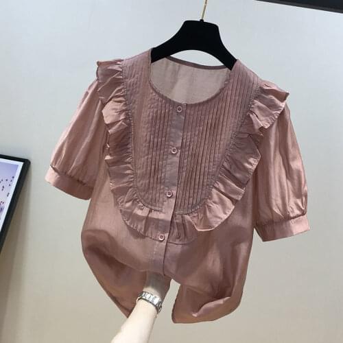 Fashion Western style short-sleeved chiffon shirt jacket women 2021 summer new design sense niche cardigan casual shirt
