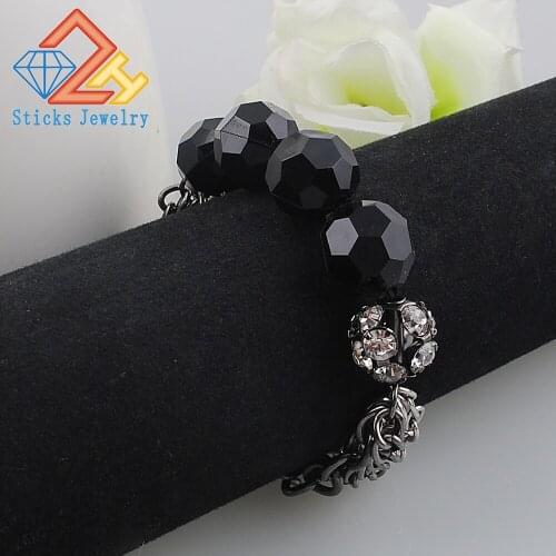 Fashion Women Rhinestone Bangle Charm Cuff Bracelet Jewelry Hot sale pulseras de mujer