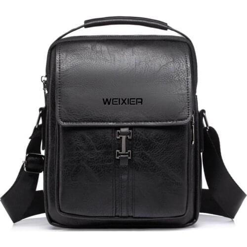 Weysfor Mans Crossbody Shoulder Bag Multi-function Men Handbags Big Capacity Split Leather Bag For Man Messenger Bags Tote Bag