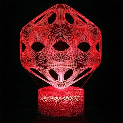 Nordic style abstract art Vientiane character LED night light sculpture decoration three-dimensional icon induction3D table lamp