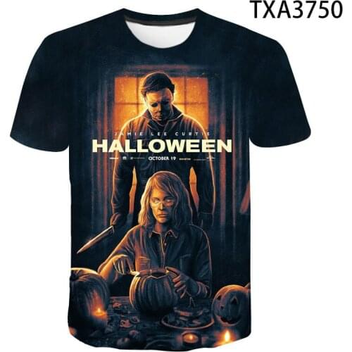 New 2021 Summer Michael Myers 3D T shirts Men Women Children Fashion Streetwear Boy Girl Kids Printed T-shirt Tops Cool Tee