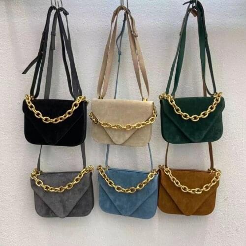 2021 New Frosted Leather Chain Bag Portable Single Shoulder Messenger Womens Bag Small Square Bag