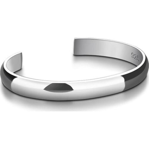 New silver color bangles & bracelet, suitable for fashionable men and women.Smooth contracted bangles. Classic pop jewelry