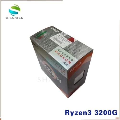 New AMD Ryzen 3 3200G R3 3200G 3.6 GHz Quad-Core Quad-Thread 65W CPU Processor L3=4M YD3200C5M4MFH Socket AM4 With Cooler Fan