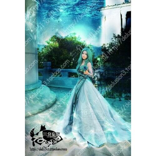 Princess Kaiou Michiru Dress Cosplay Costume Wedding dress for party/women 11