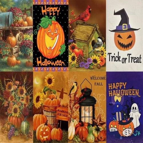 Happy Halloween Festival Pumpkin Ghost Painting Room Home Deocrtion Vintage Metal Tin Signs Pin Up Wall Poster Bar Garage Decor