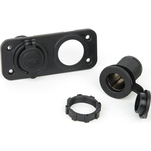 Dual Usb Phone Motorcycle Waterproof Cigarette Lighter Socket Set Splitter 12v 2.1a Charger Power Adapter