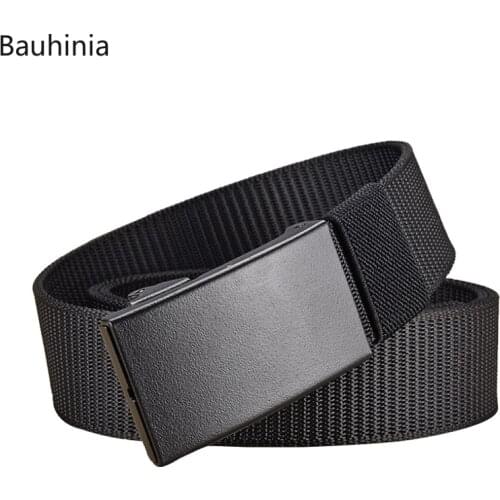 2021 New Belt Mens Business Luxury Leisure Automatic Buckle Belt 120cm 3.8cm All-match Simple Jeans Canvas Belt