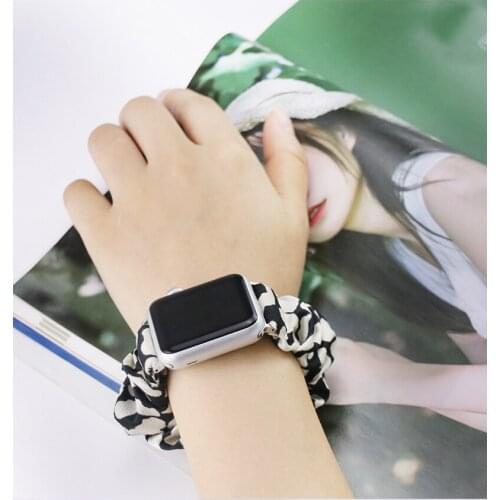 Scrunchie Strap for apple watch 6 band 44mm 40mm Women Watchband Bracelet For Apple Watch 42mm 38mm band for iwatch SE 44MM 40MM