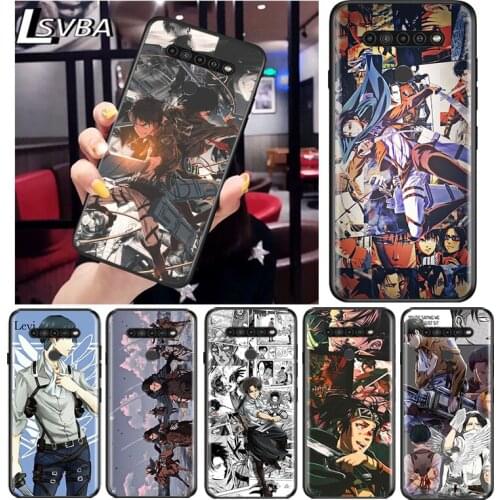 Cartoon Attack on Titan for LG G8 G8S G8X V30 V35 V40 V50 V60 ThinQ Q60 K40 K50 K30 K41 K51 K61 K71 K92 Black Phone Case