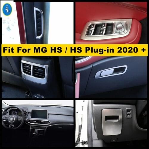 Silver Lift Button / Pillar A / Air AC / Central Control / Copilot Glove Box Sequins Cover Trim For MG HS / HS Plug-in 2020 2021
