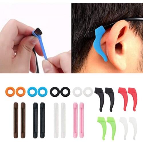 Silicone Eyeglasses Straps Ear Grips Hook Eyewear Retainer Eyeglasses Holder Set Silicone Grip Temple Tip Holder Spectacle