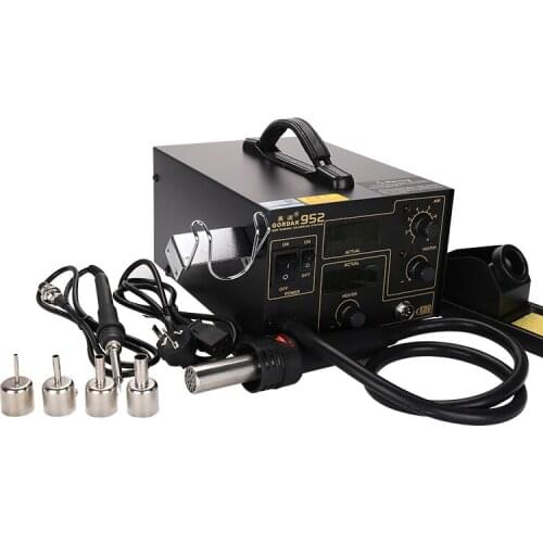 2 In 1 Hot Air Desoldering Station Straight Air Hot Air Gun IC Desoldering BGA Motherboard Repair 952 Double Digital Display