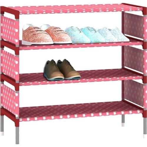Living Room Shoes Storage Rack Four Layer Storage Organizer Closet Cabinet Mens and Womens Dormitory Shoes Shelf