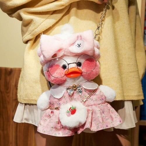 Hyaluronic acid duck cross-body bag doll small duck small yellow duck bag high quality birthday Xmas gift for kids