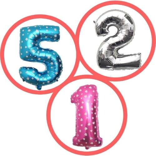 32inch Iridescent Rainbow Color Number Foil Balloons Birthday Wedding Party Decoration Digital Balloon Melsnajsd