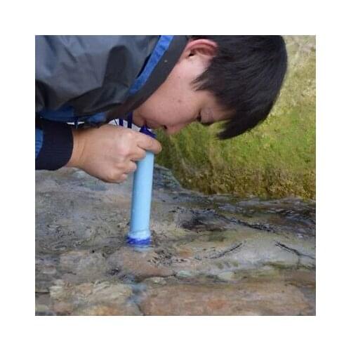 Outdoor Water Filter System Water Filtration Straw Water Purifier for Emergency Survival Tool Camping Equipment Hiking Climbing