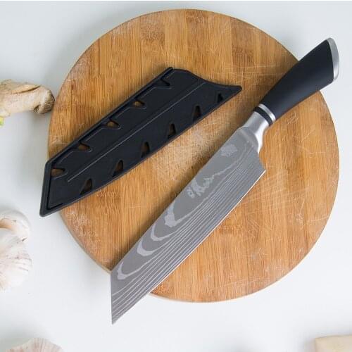 XYj 8 Inch Chef Knife Japanese Stainless Steel Meat Cleaver knife Laser Pattern Knives Professional Sharp Blade Knife Cook Tool