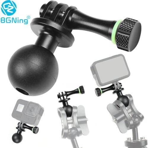 BGNing Motorcycle Handlebar Clamp Base 1 Inch Metal Ball Head Mount with Screw Nut for GoPro YI EKEN Sports Action Camera