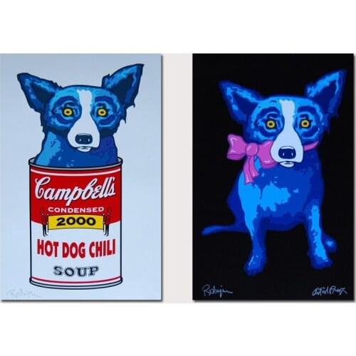 Animal Color Dog HD Canvas Print Painting Artwork Modern Home Wall Decor Painting Canvas Art HD Picture on Canvas Prints #122