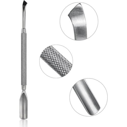 1PC Double Head Stainless Steel Cuticle Pusher Manicure Remove Dead Skin Cuticle Pedicure Nail Art Cleaner Exfoliating Tools