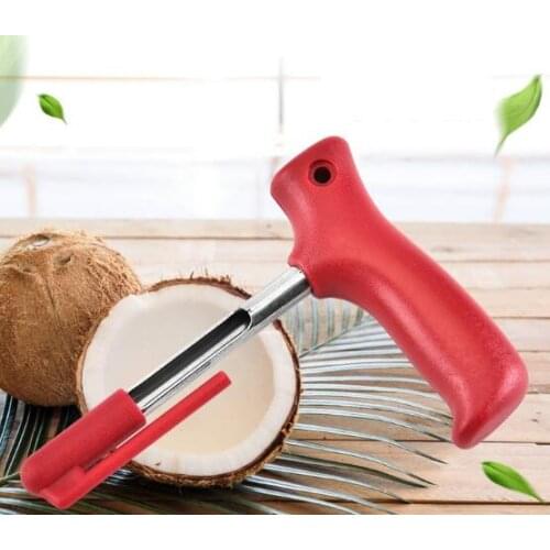 100pcs/lot Free Shipping Wholesale Stainless steel Coconut Opener tool Young Coconut punch coconut knife drill