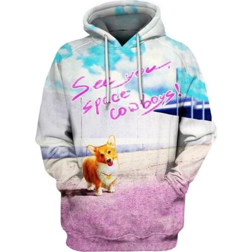 2020 Fashion cowboy bebop Akita dog Data Dog 3d hoodies/Sweatshirt Winter autumn funny long sleeve Harajuku Hoodies top