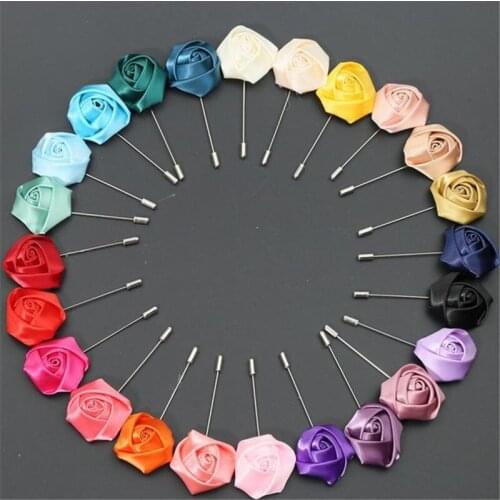 10pcs New fashion jewelry suit rose flower corsage brooch men and women flower corsage shirt collar pin collar flower accessorie