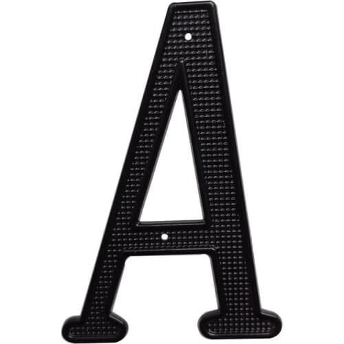 10cm Black House Number 4" Door Outdoor Mailbox Numbers Huisnummer Numeros Para Casa Street Address Nail on Metal Zinc Numbers
