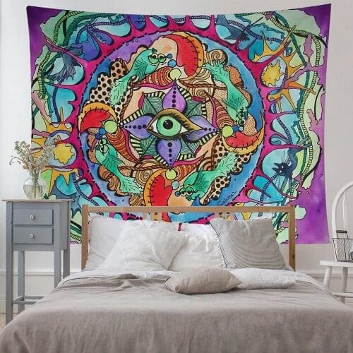 Home Tapestry, Skull Print Rectangular Background Cloth Decorative Hanging Carpet for Bedroom Sitting Room